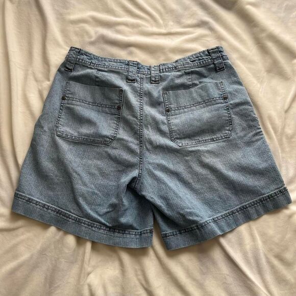 Vintage Y2K indie boho Faded Glory high waisted light wash denim shorts size 12 - Picture 3 of 6